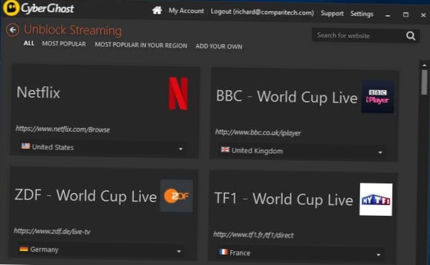 Spolupracuje CyberGhost s americkým Netflixem?