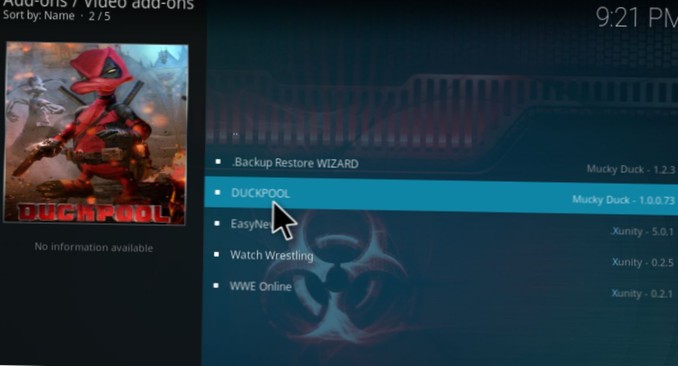 Duckpool Kodi Addon - Hoe Duckpool Repository op Kodi te installeren