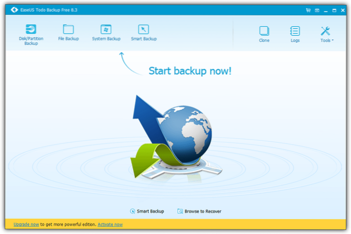 EASEUS Todo Backup Software de imagem em disco gratuito (alternativa ao Norton Ghost)