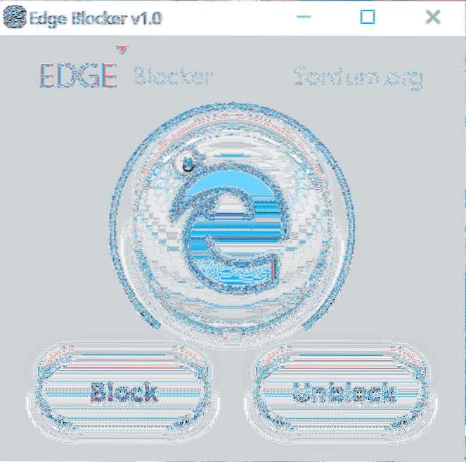 Blocare margine Blocare Microsoft Edge în Windows 10