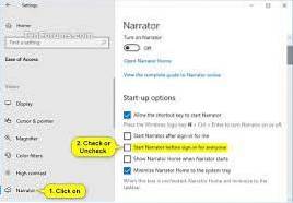 Enable Or Disable Narrator In Windows 10