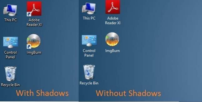 Enable or Disable Shadows For Texts On Desktop In Windows 10/8/7