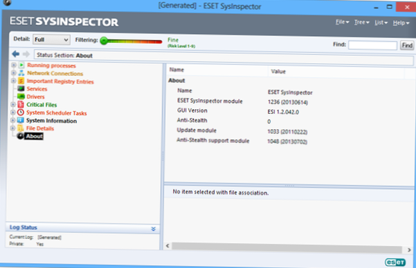 ESET SysInspector est un outil de diagnostic système complet pour Windows