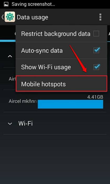 Uteslut hotspots från WiFi för att stoppa automatisk nedladdning på android medan du använder Mobile hotspots