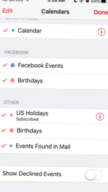 Exclude Mail Events From The Calendar App In iOS 9