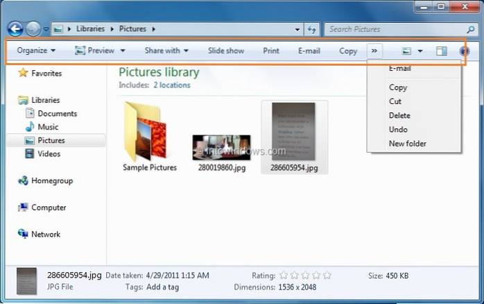 Explorer Toolbar Editor Add New Options To Windows 7 Explorer Toolbar