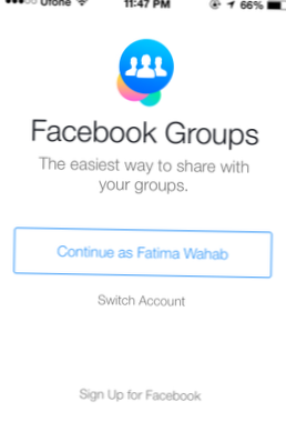 Facebook lansează aplicația pentru grupuri, vă permite să adăugați un grup la ecranul de pornire