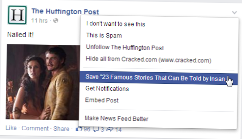 Facebook Now Lets You Bookmark Posts From Web And Mobile