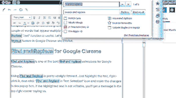 Szybko znajduj i zamieniaj tekst w Chrome bez żadnego rozszerzenia