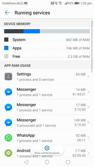 Hitta och stoppa appar som körs i bakgrunden i Android