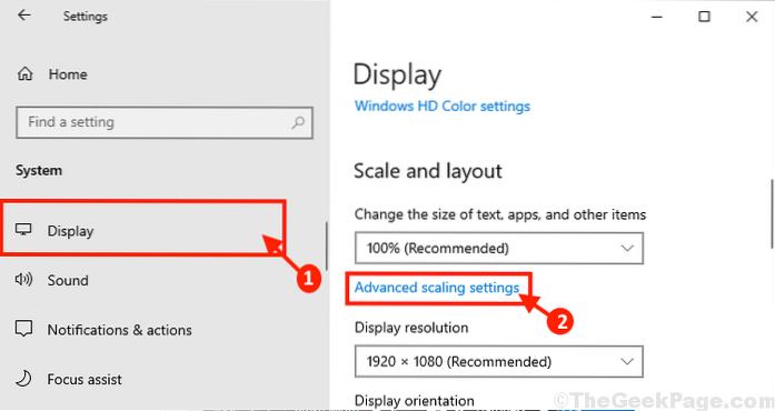 Fix Apps might be blurry problem in Windows 10