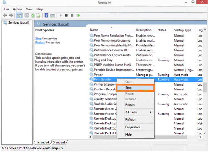 Fix Can not print, Document stuck problem of Printer in Windows 10