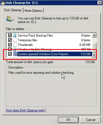 Fix Kan ikke slette System Queued Windows Error Reporting Files i Windows 10