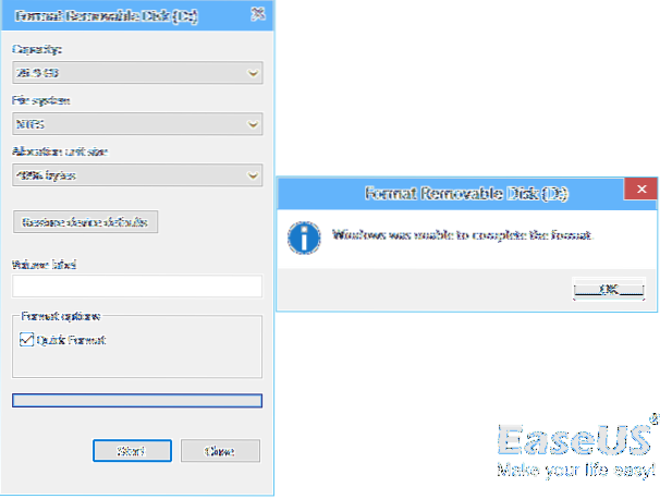 Fix cannot format USB Flash drive in windows 10