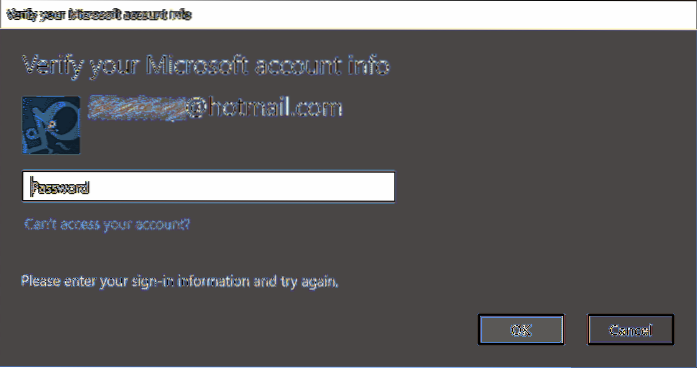 Oprava Klikněte sem a zadejte své nejnovější pověření ve Windows 10
