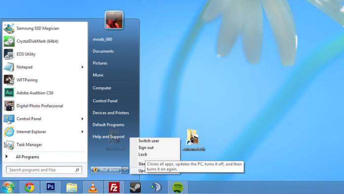 Remediați aplicația Panoului de control care lipsește din ecranul de pornire Windows 8