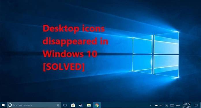 Corrigir ícones da área de trabalho ausentes no Windows 10
