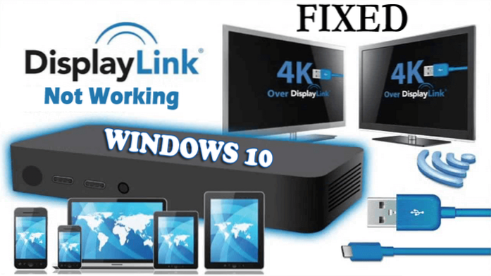 Correction de DisplayLink ne fonctionnant pas avec Windows 10
