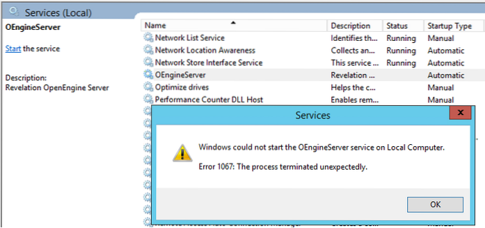 Fix Error 1067 The process terminated unexpectedly in Windows 10