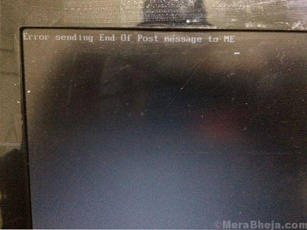 Fix Error Sending End of Post Message to ME in Windows 10