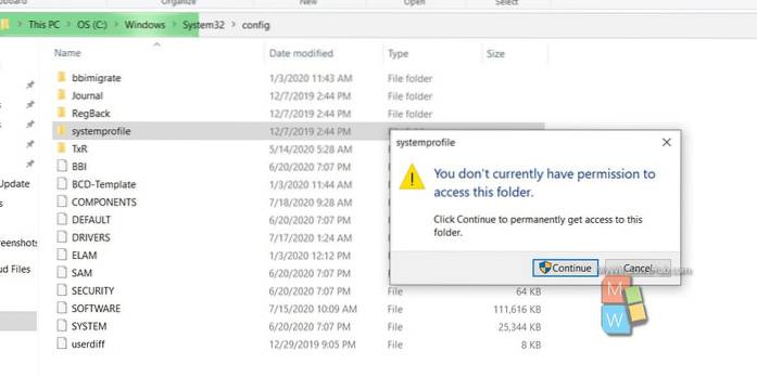 Correggi l'errore ESENT ID evento 455 in Windows 10