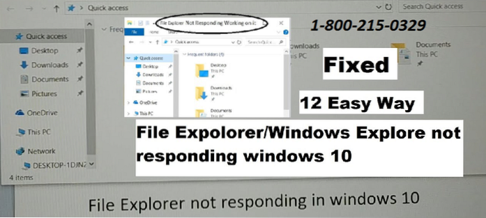Fix file explorer not responding in Windows 10