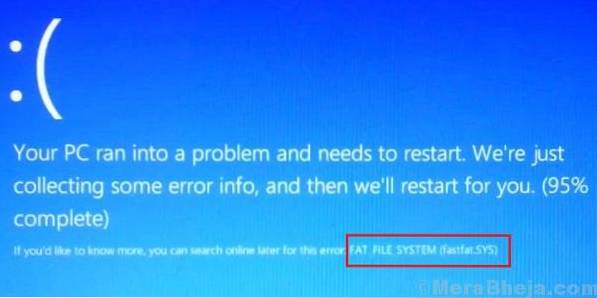 Correggi l'errore del file system -2147219196 in Windows 10