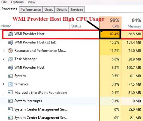 Corrigir alto uso de CPU por host de provedor WMI (WmiPrvSE.exe) no PC com Windows 10