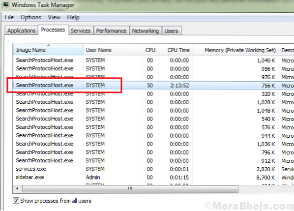 Corrigir alto uso de CPU devido a SearchProtocolHost.exe no Windows 10