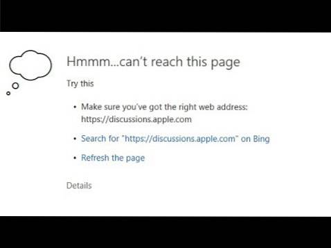 Remediați eroarea „Hmm, nu putem ajunge la această pagină” în Microsoft Edge