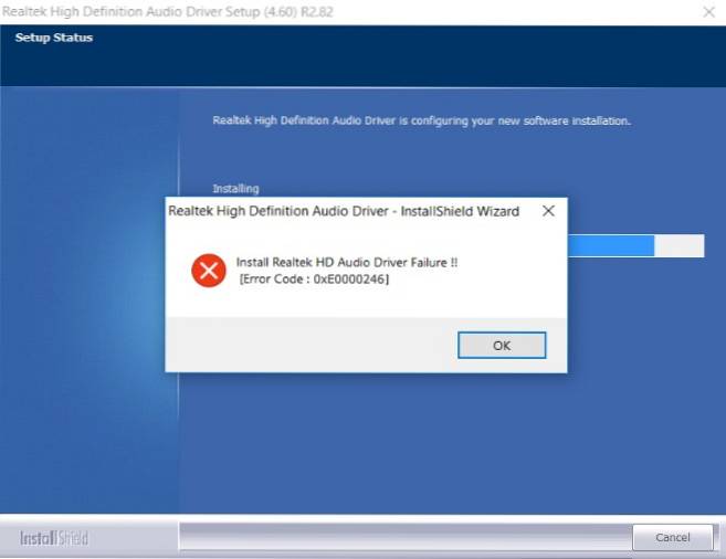 Remediu - Probleme de eroare ale driverului audio Realtek HD