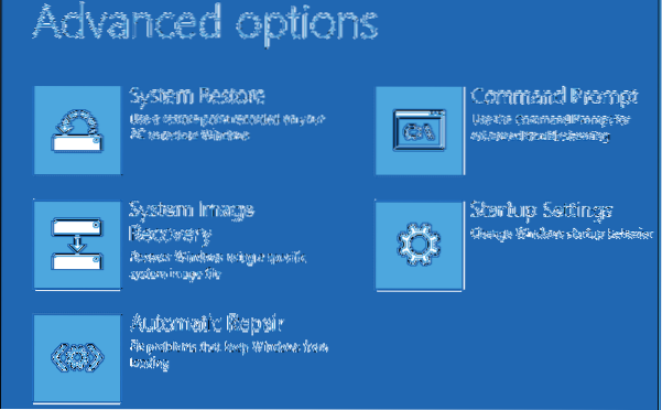 Corrigir que a restauração do sistema não funciona no Windows 10
