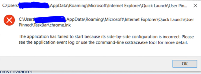 Fix The application has failed to start because the side by side configuration is incorrect