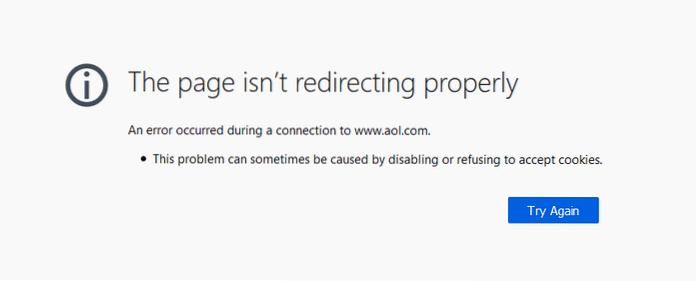 Fix The Page Isn't Redirecting Properly Error in Mozilla Firefox