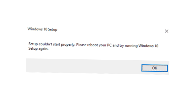 Napraw błąd `` Instalator nie mógł uruchomić się poprawnie '' podczas pobierania systemu Windows 10