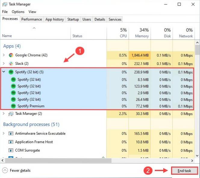 Fix The Spotify Application is Not Responding on Windows 10