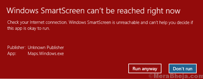 Corrija o erro 'Windows Smartscreen não pode ser alcançado' no Windows 10