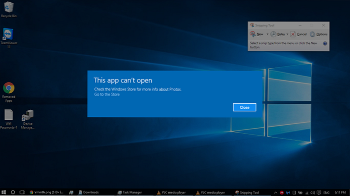 Fix This App Can't Open Error in Windows 10