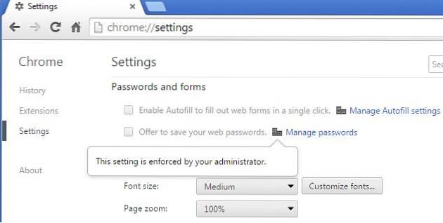 Fix 'This settings is enforced by your Administrator' issue in Google Chrome