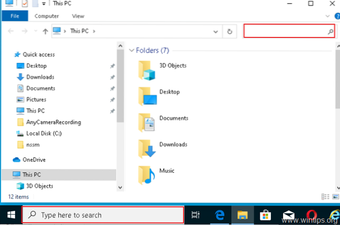 Fix Det går inte att skriva in sökfältet i Windows 10