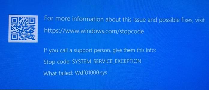 Fix Wdf01000.sys blue screen error in Windows 10