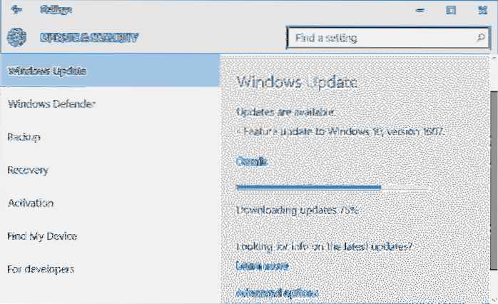 Fix Windows 10 Anniversary Update (1607) Not Showing Up
