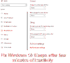 Fix Windows 10 Going to sleep after few minutes of inactivity