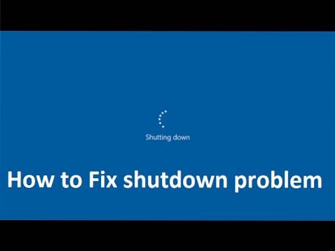 Fix Windows 10 shutdown problem