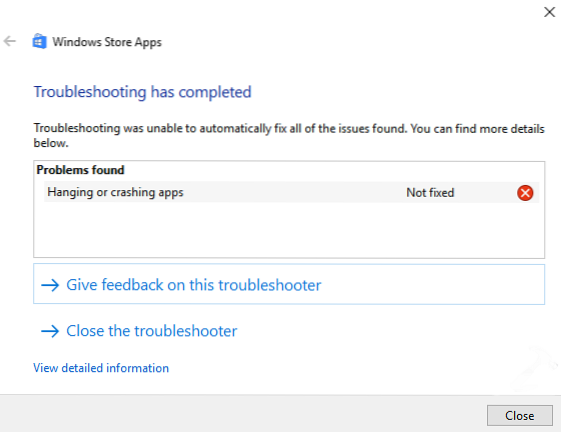 Løs Windows Store-apper som henger eller krasjer Windows 10