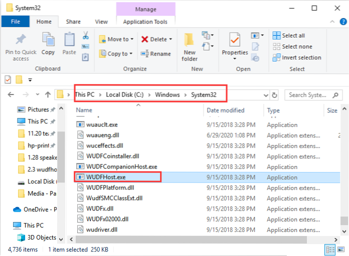 Fix WUDFHost.exe high CPU Usage in Windows 10