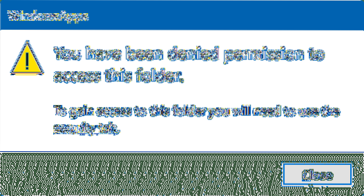 Fix You Have Been Denied Permission To Access This Folder In Windows 10