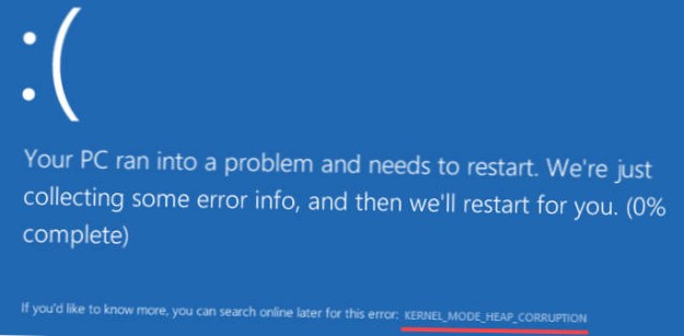 [CORRIGIDO] Erro de corrupção de heap do modo kernel no Windows 10