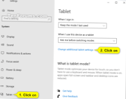 Få appikoner på proceslinjen, når Windows 10 er i tablet-tilstand