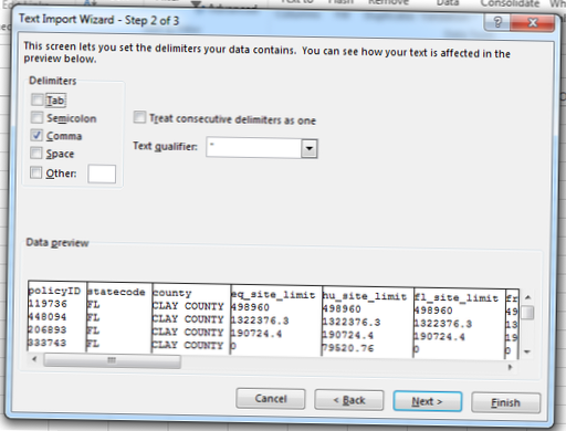 Download Excel 2013 om het komma-scheidingsteken in een CSV-bestand te herkennen